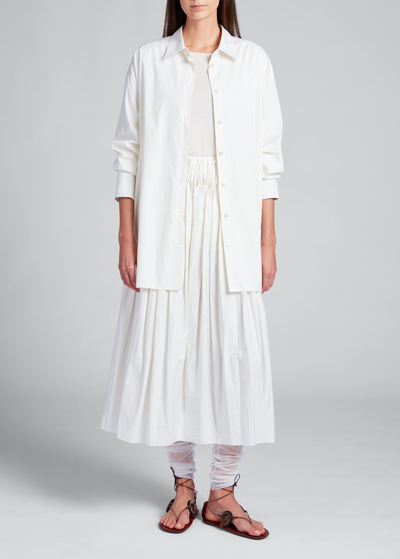 Shop The Row Lulu Oversized Button-down Shirt In Ivory