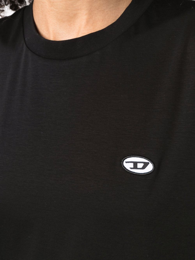 Shop Diesel Logo-patch T-shirt In Black