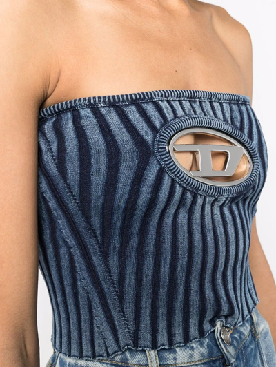 Diesel M-clarksville Bandeau Top In Blue