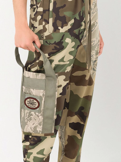 Shop Dolce & Gabbana Camouflage-patchwork Panelled Track Trousers In Green