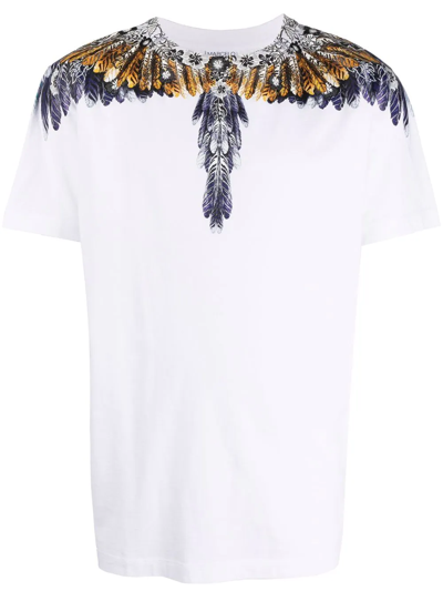Shop Marcelo Burlon County Of Milan Wings Logo-print T-shirt In White