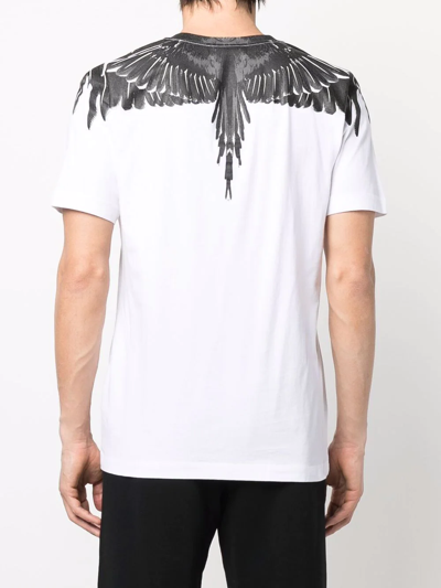 Shop Marcelo Burlon County Of Milan Wings-print Cotton T-shirt In White