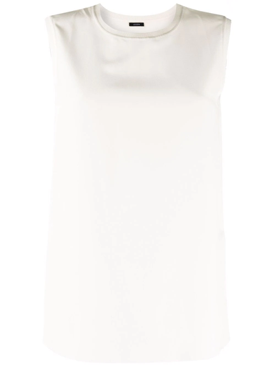 Joseph Silk Stretch Tank Top In Neutrals