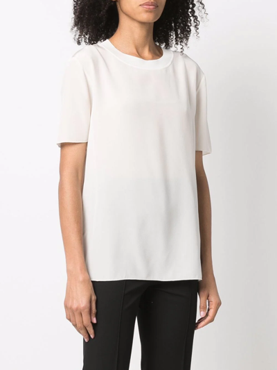 Joseph Round Neck T-shirt In Neutrals