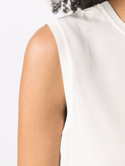 Joseph Silk Stretch Tank Top In Neutrals