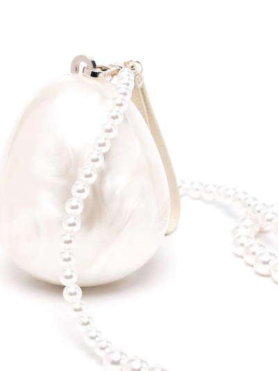 Shop Simone Rocha Micro Egg Perspex Shoulder Bag In White