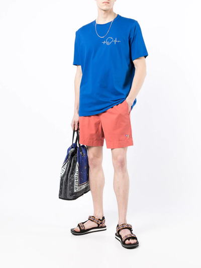 Shop Ps By Paul Smith Drawstring Cotton Shorts In Red