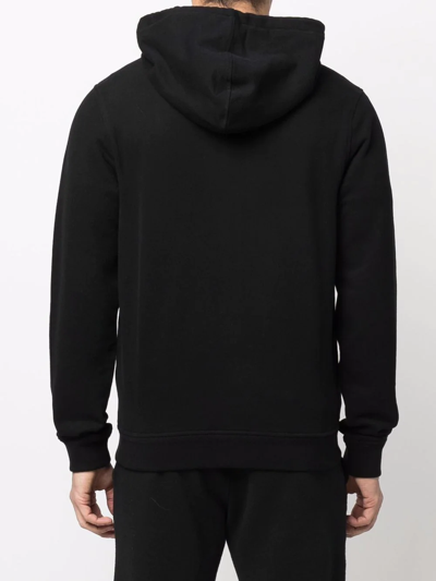 Shop Belstaff Zip-up Logo-patch Hoodie In Black