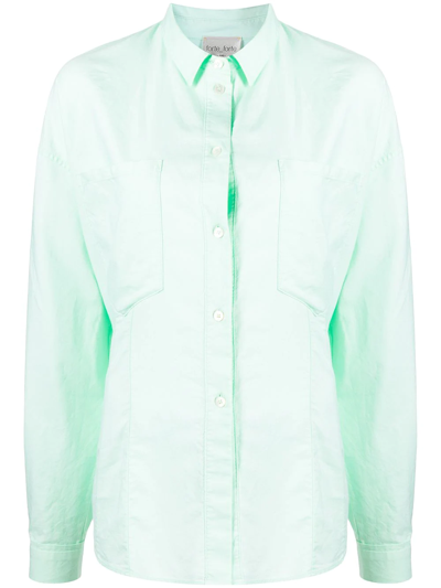 Shop Forte Forte Chest-pocket Longsleeved Shirt In Green