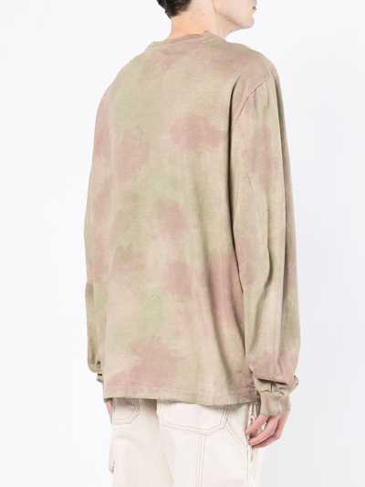 Shop Doublet Embroidered-design Long-sleeve Sweatshirt In Green