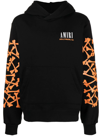 Amiri Black Orange Bones Hoodie ModeSens