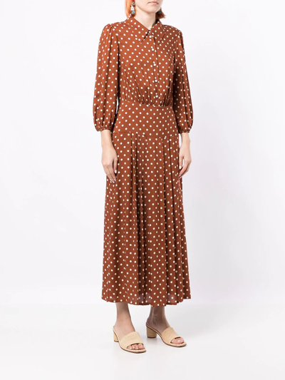 Topshop rust hotsell polka dot dress