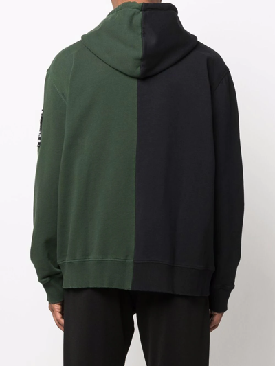 Fred Perry Colour-block Zip-up Hoodie In Green