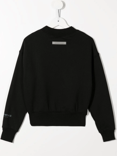 Essentials Logo-print Cotton Sweatshirt In Black