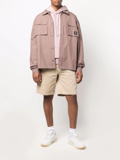 Shop Daily Paper Marlon Oversized Shirt Jacket In Neutrals