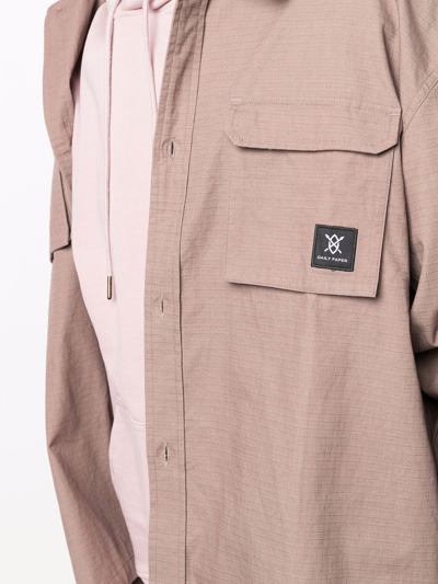 Daily Paper Marlon Oversized Shirt Jacket In Neutrals