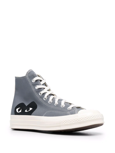 Shop Comme Des Garçons Play X Converse High-top Trainers In Grey