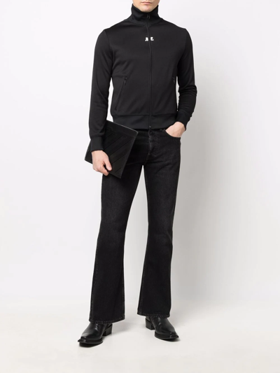 Courrèges Logo Tech Track Jacket In Black