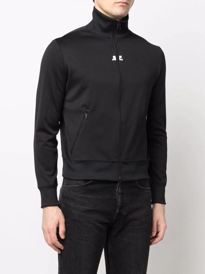 Courrèges Logo Tech Track Jacket In Black