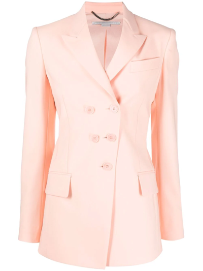 Shop Stella Mccartney Double-breasted Tailored Blazer In Pink