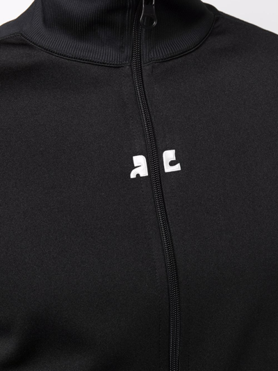 Courrèges Logo Tech Track Jacket In Black