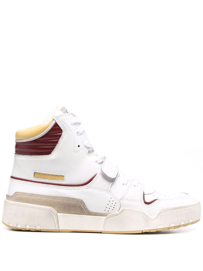 Shop Isabel Marant Alseeh High-top Sneakers In White