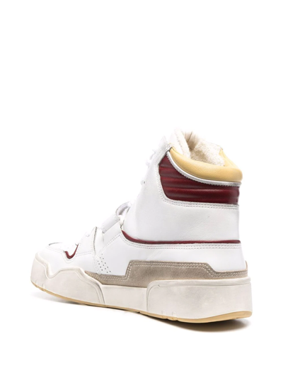 Shop Isabel Marant Alseeh High-top Sneakers In White