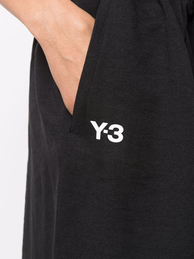 Shop Y-3 Side-stripe Print Skorts In Black