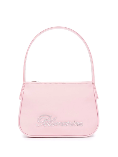 Shop Blumarine Embellished-logo Tote Bag In Pink
