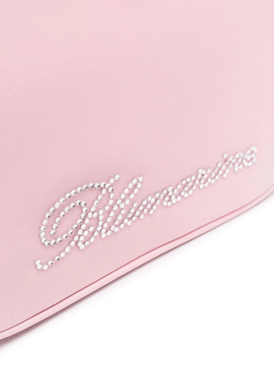 Shop Blumarine Embellished-logo Tote Bag In Pink