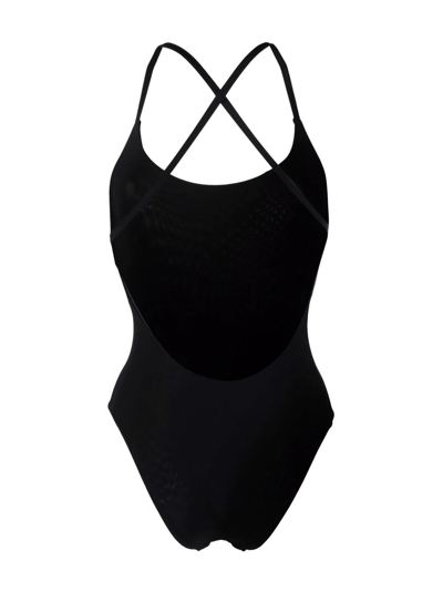 Shop Lido Criss-cross Back Swimsuit In Black