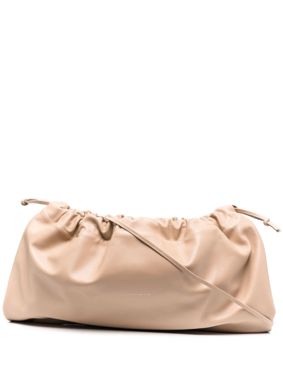 Shop Studio Amelia Maxi Drawstring-fastening Crossbody Bag In Neutrals