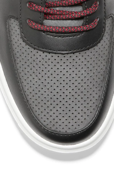 Shop Cole Haan Grand Crosscourt Modern Perforated Sneaker In Cement / Walnut