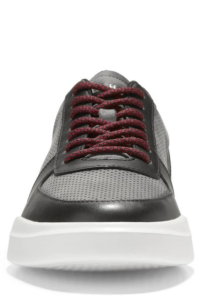 Shop Cole Haan Grand Crosscourt Modern Perforated Sneaker In Cement / Walnut