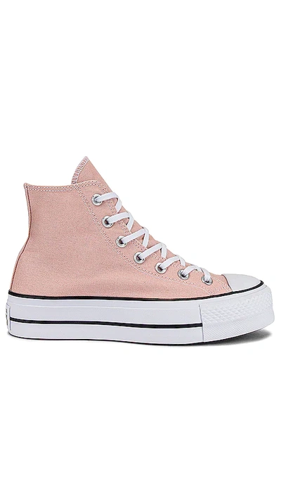 Shop Converse Chuck Taylor All Star Lift Canvas Platform Sneaker In Pink Clay  Black  & White