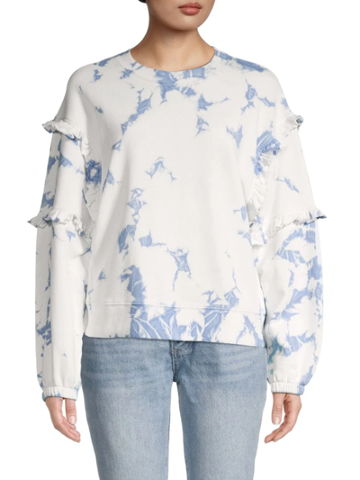 Shop Rebecca Minkoff Women's Evelyn Tie-dye Sweatshirt In Sky Blue