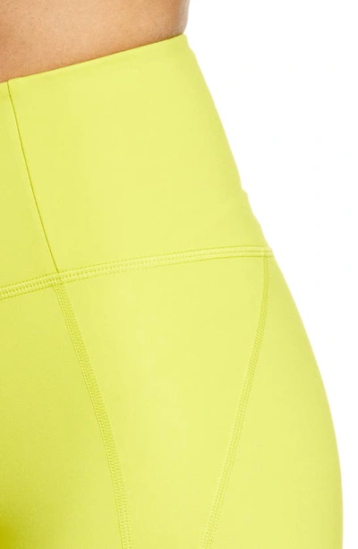 Shop Girlfriend Collective High Waist Bike Shorts In Chartreuse