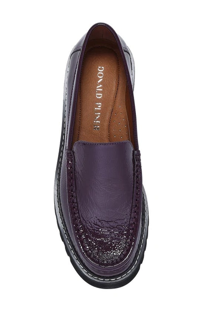 Shop Donald Pliner Hope Platform Loafer In Vino Patent