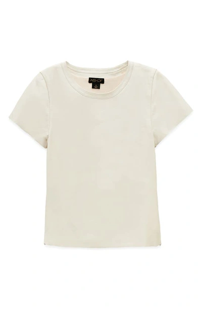 Shop As By Df New Guard Recycled Leather T-shirt In Buttercream