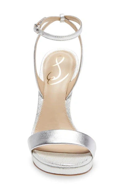 Shop Sam Edelman Jade Ankle Strap Sandal In Soft Silver