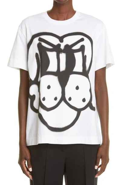 Shop Givenchy X Chito Bart Dog Print Cotton Graphic Tee In White