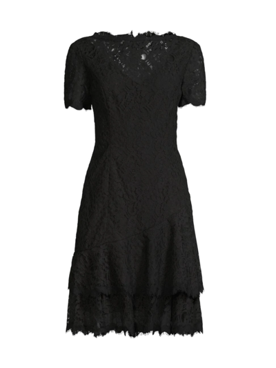 Shop Shani Women's Floral Lace Dress In Black