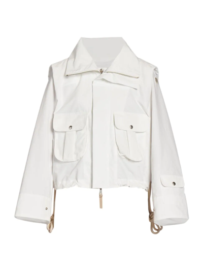 Shop Moncler Genius 2 Moncler 1952 Koli Drawcord Jacket In White
