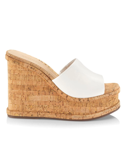 Shop Schutz Women's Dalle Cork Wedge Sandals In White