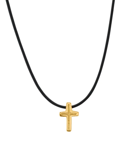 Shop Tane Mexico Men's Teresa 18k Gold Cross Pendant