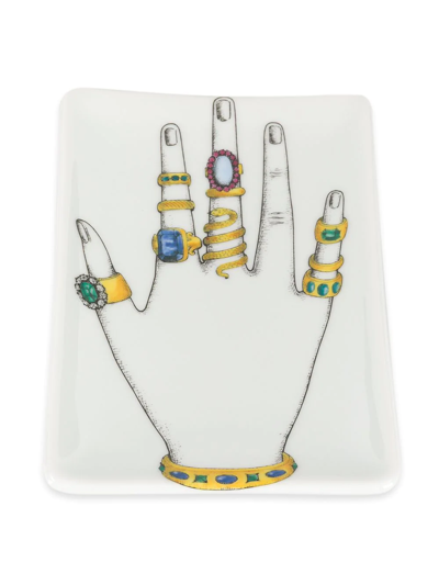 Shop Fornasetti Rings Hand Ashtray In White