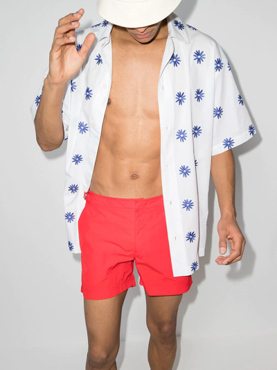 Orlebar Brown Setter Ii Shorter-length Swim Shorts In Rot
