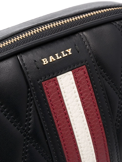 Shop Bally Denni Leather Crossbody Bag In Schwarz