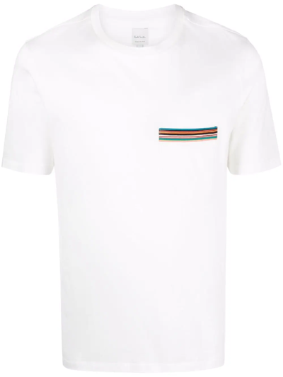 Shop Paul Smith Pocket Cotton T-shirt In Weiss