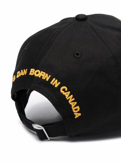Dsquared2 Logo-patch Cap In Schwarz